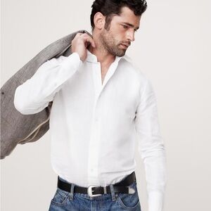 Banana Republic White Dress Shirt Tailored Fit